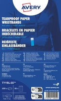 Opaski na rękę 256x19mm (50 arkuszy = 500 opasek) neonowe niebieskie TYVBL-50 AVERY