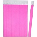 Opaski na rękę 256x19mm (50 arkuszy = 500 opasek) neonowe różowe TYVPK-50 AVERY