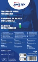 Opaski na rękę 256x19mm (50 arkuszy = 500 opasek) neonowe zielone TYVGN-50 AVERY