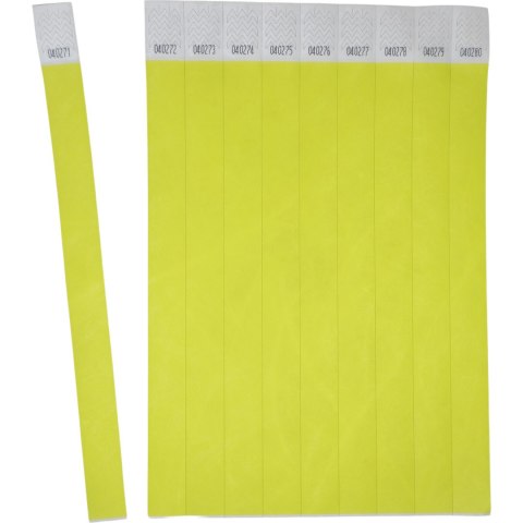 Opaski na rękę 256x19mm (50 arkuszy = 500 opasek) neonowe żółte TYVYW-50 AVERY Opaski na rękę 256x19mm (50 arkuszy = 500 opasek) neonowe żółte TYVYW-50 AVERY